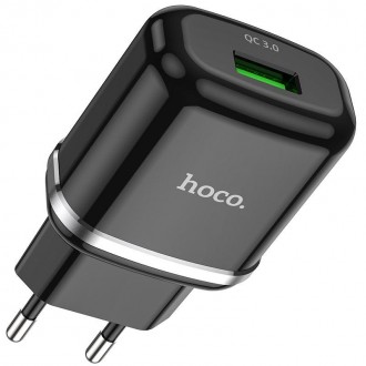 Мережевий зарядний пристрій Hoco N3 Special QC3.0 ефективно заповнить заряд різн. . фото 5