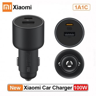 Автомобільний зарядний пристрій Xiaomi Mi Car Charger 1A1C 100W (CC07ZM) - потуж. . фото 2
