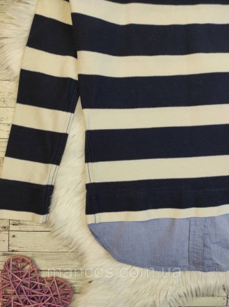 Женский свитер J.Crew джемпер полосатый синий с белым 
Состояние: б/у, в идеальн. . фото 4