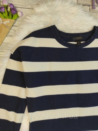 Женский свитер J.Crew джемпер полосатый синий с белым 
Состояние: б/у, в идеальн. . фото 3