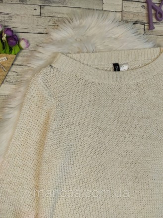 Женский свитер H&M белый
Состояние: б/у, в идеальном состоянии 
Производитель: H. . фото 3