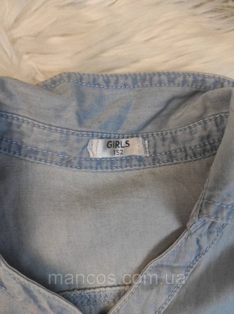 Детская джинсовая рубашка для девочки голубая 
Состояние: б/у, в идеальном состо. . фото 8