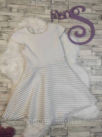 Детское платье Madri для девочки белое юбка кружево с подкладкой 
Состояние: б/у. . фото 2