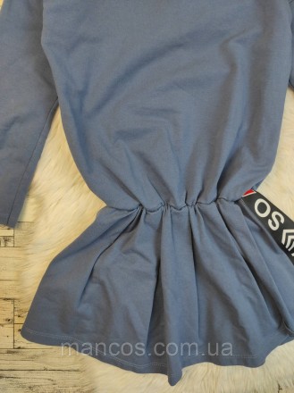 Детское платье для девочки синее с пайетками с заниженной талией 
Состояние: б/у. . фото 7