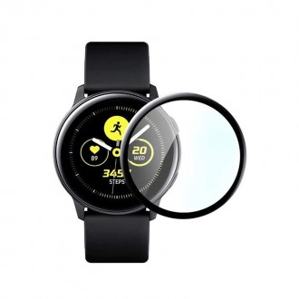 Захисне скло 3D з рамкою для смарт годинника Samsung Watch Gear S4 44 mm запобіг. . фото 2