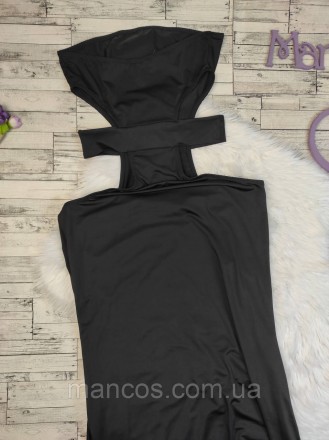 Женское платье чёрное длинное без бретелек с открытыми боками
Состояние: б/у, в . . фото 5