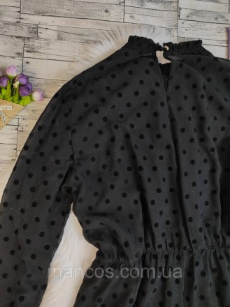 Женское платье Pimkie чёрное полупрозрачное с подкладкой сарафан в бархатный гор. . фото 6