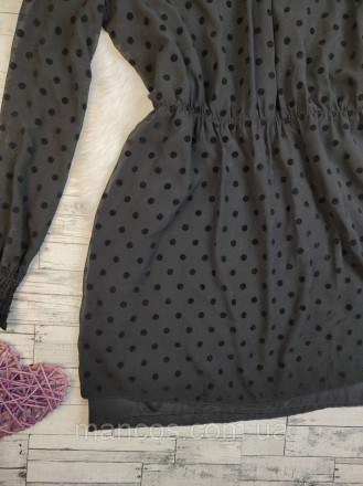 Женское платье Pimkie чёрное полупрозрачное с подкладкой сарафан в бархатный гор. . фото 4