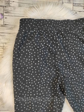 Детские брюки LC Waikiki для девочки чёрные с геометрическим принтом пояс резинк. . фото 6