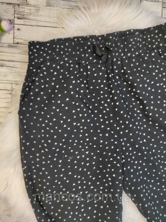 Детские брюки LC Waikiki для девочки чёрные с геометрическим принтом пояс резинк. . фото 3