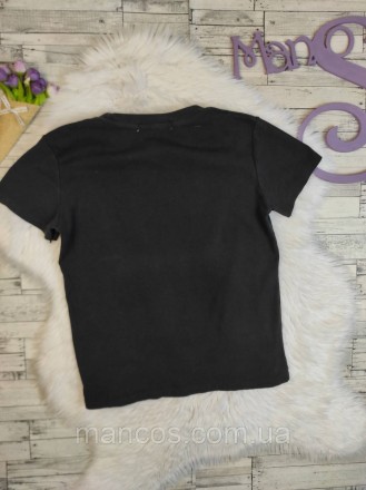Женская футболка Міка чёрная
Состояние: б/у, в очень хорошем состоянии 
Производ. . фото 4