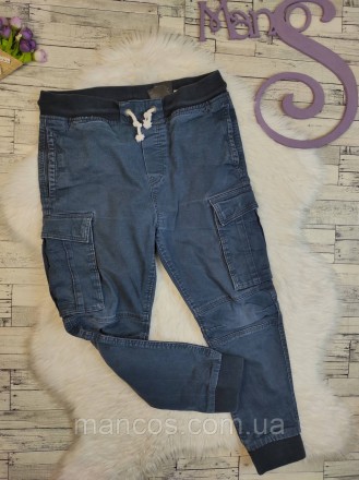 Детские джинсы H&M для мальчика синие с карманами пояс резинка 
Состояние: б/у, . . фото 2