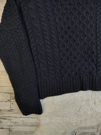 Женский свитер Dash вязаный тёмно-синего цвета 
Состояние: б/у, в идеальном сост. . фото 4