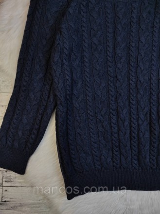 Женский свитер H&M вязаный тёмно-синего цвета рукав три четверти
Состояние: б/у,. . фото 4