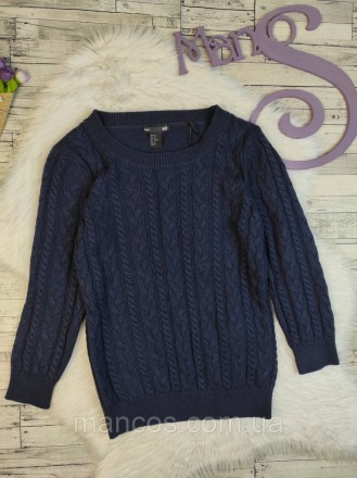 Женский свитер H&M вязаный тёмно-синего цвета рукав три четверти
Состояние: б/у,. . фото 2
