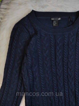 Женский свитер H&M вязаный тёмно-синего цвета рукав три четверти
Состояние: б/у,. . фото 3
