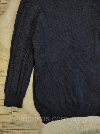 Женский свитер H&M вязаный тёмно-синего цвета рукав три четверти
Состояние: б/у,. . фото 7