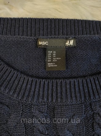 Женский свитер H&M вязаный тёмно-синего цвета рукав три четверти
Состояние: б/у,. . фото 8
