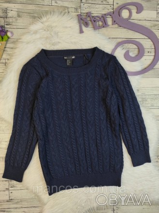 Женский свитер H&M вязаный тёмно-синего цвета рукав три четверти
Состояние: б/у,. . фото 1