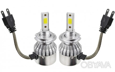  Комплект автомобильных LED ламп C6 H7 имеет повышенную светоотдачу и длительный. . фото 1