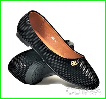 Женские балетки - туфли отличного качества с эластичной резиновой подошвой. Верх. . фото 1