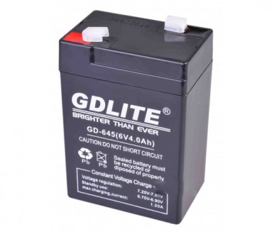  Аккумулятор батарея GDLITE 6V 4.0Ah GD-645 Аккумуляторная батарея 6V 4.0Ah GD-6. . фото 2