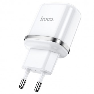 Описание Адаптера сетевого HOCO N4 2USB, 2.4A, белого
Адаптер сетевой HOCO N4 бы. . фото 3