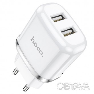 Описание Адаптера сетевого HOCO N4 2USB, 2.4A, белого
Адаптер сетевой HOCO N4 бы. . фото 1