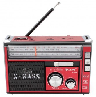 Описание Радиоприемника портативного Golon RX-381 MP3 USB, красного
FM-проигрыва. . фото 2