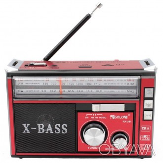 Описание Радиоприемника портативного Golon RX-381 MP3 USB, красного
FM-проигрыва. . фото 1