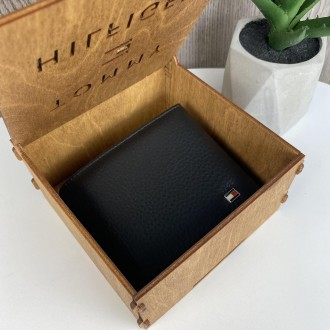 Кожаный мужской кошелек портмоне люкс в стиле Tommy Hilfiger, мужское портмоне н. . фото 10