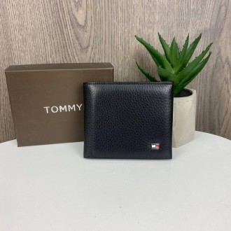 Кожаный мужской кошелек портмоне люкс в стиле Tommy Hilfiger, мужское портмоне н. . фото 2