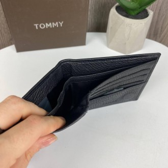 Кожаный мужской кошелек портмоне люкс в стиле Tommy Hilfiger, мужское портмоне н. . фото 4