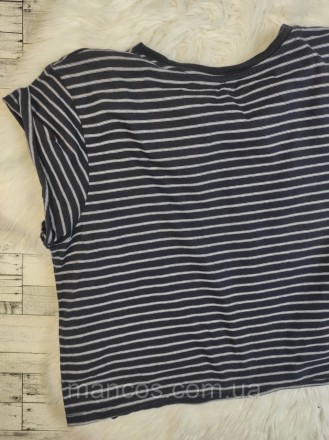 Женская футболка Asos темно-синяя в полоску 
Состояние: б/у, в отличном состояни. . фото 5