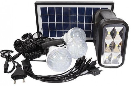Описание Станции зарядной портативной GDLITE GD-8017 Smart с 3 лампами и солнечн. . фото 3