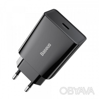 Описание Адаптера сетевого BASEUS CCFS-SN01 Speed Mini USB Type-C 20W, 3A, черно. . фото 1