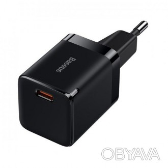 Описание Адаптера сетевого Baseus CCGN010101 GAN3 Fast Charger 1C Type-C, 30W, Q. . фото 1