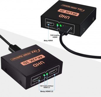  HDMI сплиттер/разветвитель, позволяет подключить к одному источнику цифрового H. . фото 4