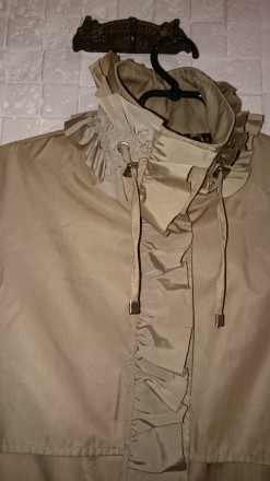 Куртка - ветровка демисезонная женская. Размер 46, цвет бежевый. Силуэт прямой, . . фото 8