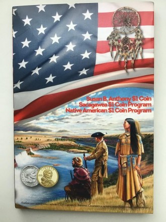 Альбом під пам'ятні монети США 1 долар Сакагавея , корінні американці, Сьюзен Ен. . фото 2