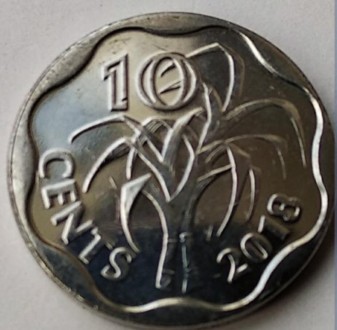 Эсватини (Свазиленд) 10 центов, 2018. . фото 3