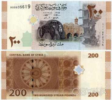 Сирия, 200 фунтов, 2009 г. UNC. . фото 1