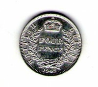 Британская Гайяна 4 пенса 1942 год Георг VI серебро. . фото 2