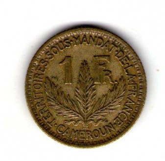 Французский Камерун 1 франк 1926 год. . фото 2