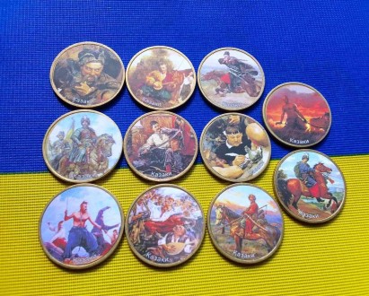 Набор сувенирных монет номиналом 1 гривня (11 монет).
Монеты сделаны способом на. . фото 2
