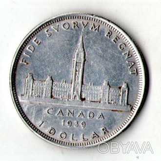 Канада › Король Георг VI › 1 доллар, 1939 Королевский визит в Оттаву серебро 23