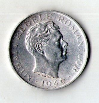 Королівство Румунія 100000 ліїв, 1946 срібло 25 г. No211. . фото 2