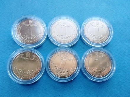 Монеты изготавливаются путем покраски реверса настоящей 1 гривни с выдерживанием. . фото 4