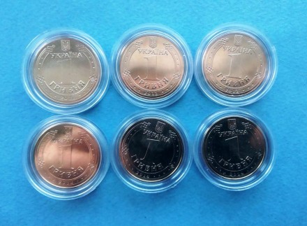 Монеты изготавливаются путем покраски реверса настоящей 1 гривни с выдерживанием. . фото 5