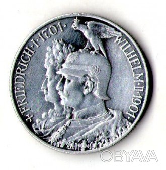 Германская империя 2 марки, 1901 200 лет Пруссии серебро №1162